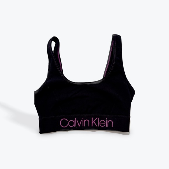 Calvin Klein Black Sports Bra with Racerback - Picture 2 of 3